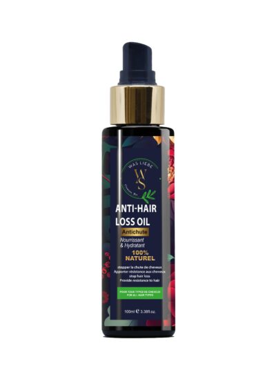 Huile Anti-Chute Cheveux 100% Naturelle – Ricin, Jojoba, Coco, Gingembre – Was Liebe