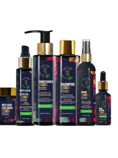 Pack Complet Anti-Chute Cheveux – Huile, Masque, Shampoing, Après-Shampoing, Spray et Sérum | Was Liebe
